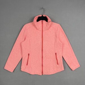 T by Talbots Jacket Womens Large Pink Full Zip Athletic Performance Athleisure